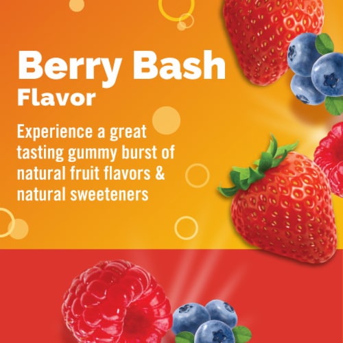 Emergen-C Kids Immune Support Berry Bash Gummies Perspective: left