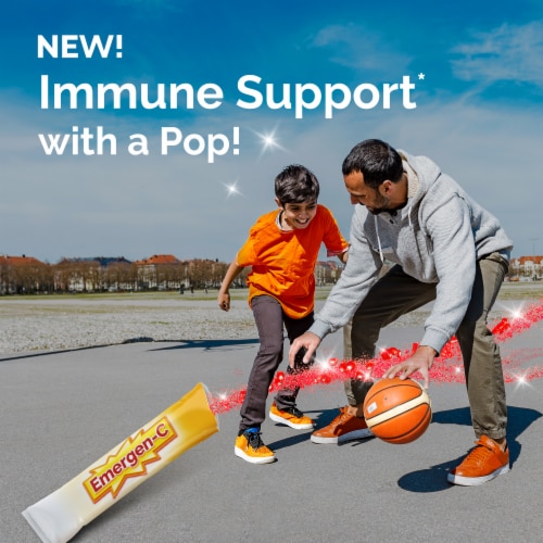 Emergen-C Kids Crystals On-the-Go Immune Support Sparkly Strawberry Supplement Perspective: left