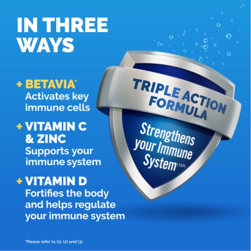 Emergen-C Immune+ Triple Action Elderberry Immune Support Gummies Perspective: left