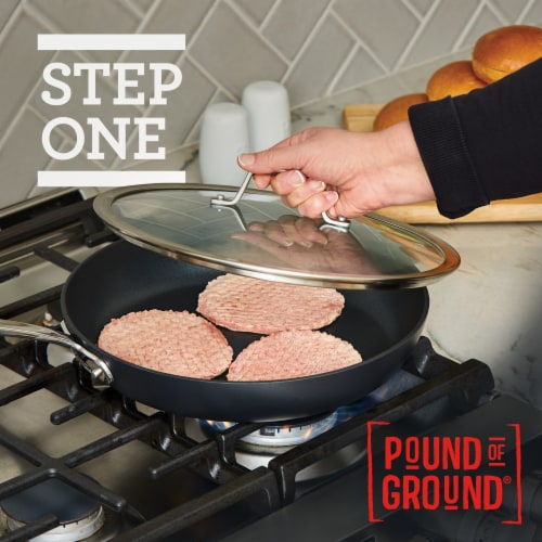 Pound of Ground® Burger Thins™ Frozen 100% Pure Beef Patties Perspective: left