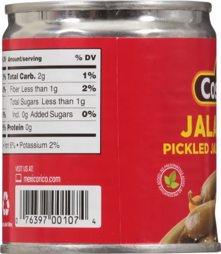 La Costena Whole Pickled Jalapeno Peppers Perspective: left