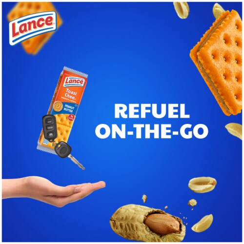 Lance Sandwich Crackers ToastChee Peanut Butter Individual Snack Pack Perspective: left