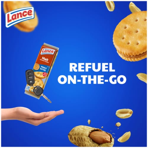 Lance Sandwich Crackers Malt with Peanut Butter Perspective: left