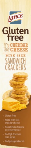Lance Gluten Free Cheddar Cheese Bite Size Sandwich Crackers Perspective: left