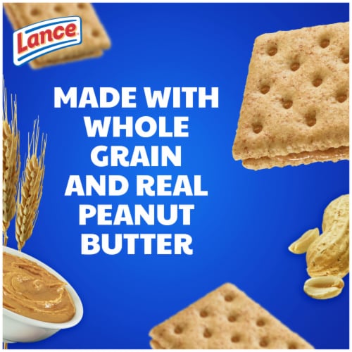 Lance Sandwich Crackers Made With Whole Grain Crackers Peanut Butter Perspective: left
