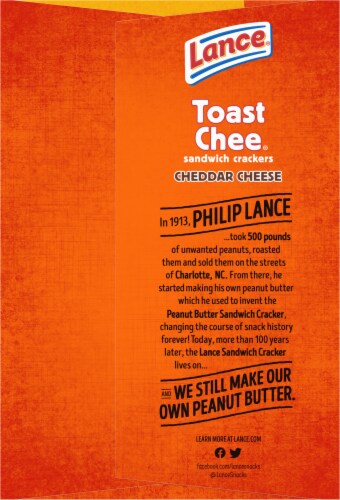 Lance® Toast Chee® Cheddar Cheese Sandwich Crackers Perspective: left