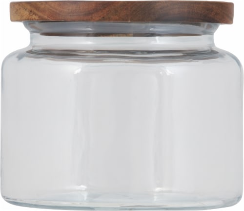 Anchor Hocking Montana Jar with Acacia Lid Perspective: left