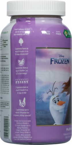 Nature's Bounty Kids Frozen Strawberry and Raspberry Multivitamin Gummies Perspective: left