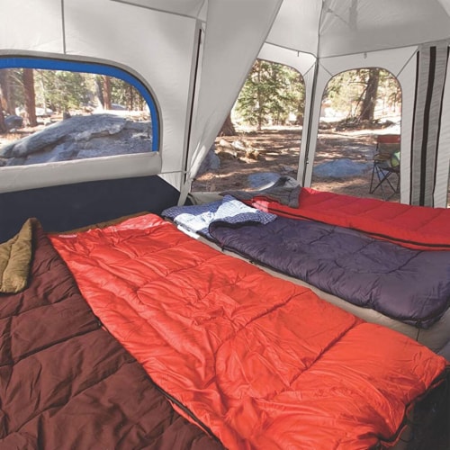 Coleman 8 Person Instant Cabin Camping Fabric Family Tent with Integrated Rainfly 1 Piece Mariano s