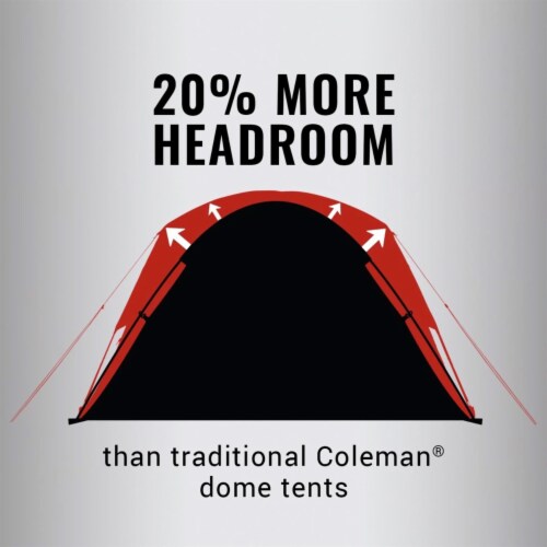 Coleman Skydome Spacious 2 Person WeatherTec Outdoor Camping Dome Tent, Blue Perspective: left