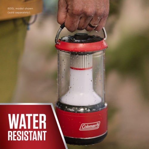 Coleman 800 Lumens LED Outdoor Camping Light Lantern with BatteryGuard, Red Perspective: left