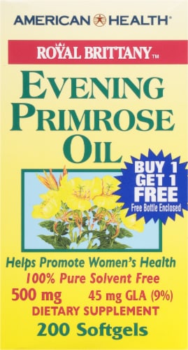 American Health Royal Brittany Evening Primrose Oil Softgels 500mg Perspective: left
