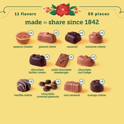WHITMAN'S SAMPLER Assorted Milk & Dark Chocolate Gift Box Perspective: left