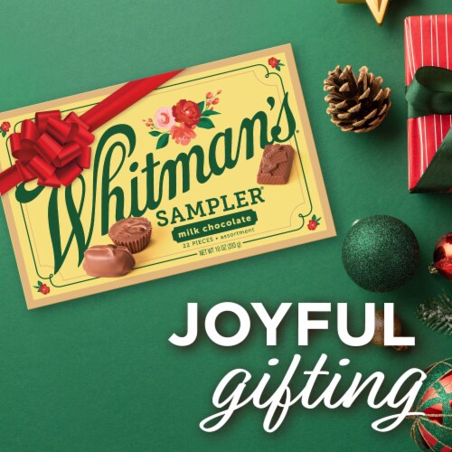 WHITMAN'S SAMPLER Christmas Assorted Milk Chocolate Gift Box Perspective: left