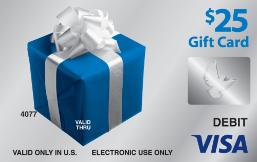 Visa® Virtual Gift Card, Buy a code from $25