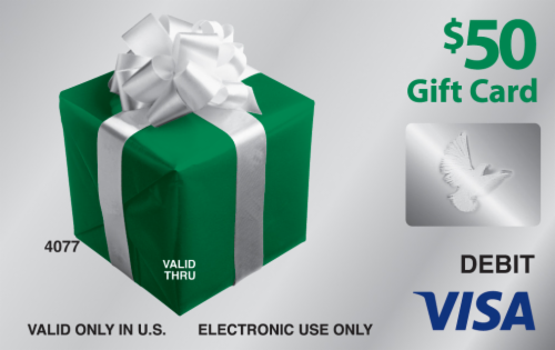 Visa 50 Gift Card (4.95 activation fee), 1 ct Kroger