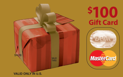 Mastercard $100 Gift Card ($5.95 activation fee) Perspective: left