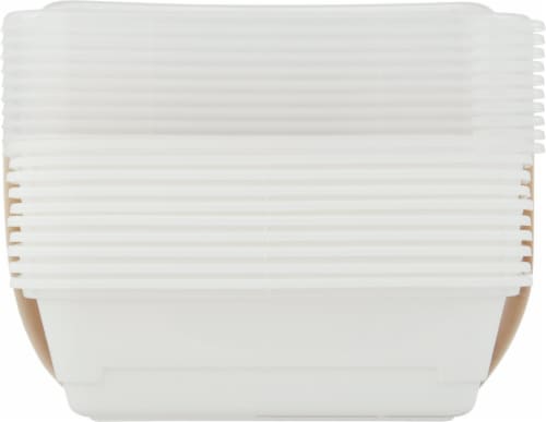 GoodCook® Meal Prep Food Storage Containers - White/Clear Perspective: left