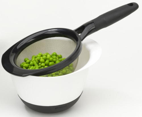 GoodCook® Touch Strainer - Black Perspective: left