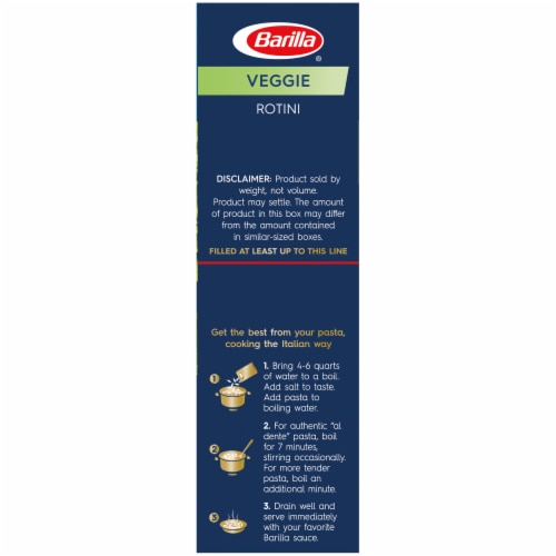 Barilla Veggie Rotini Pasta Perspective: left
