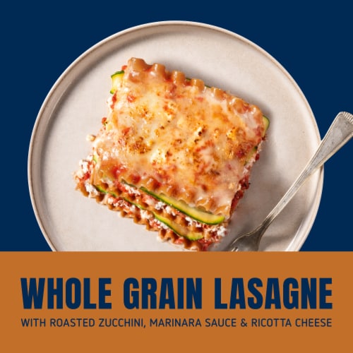 Barilla Whole Grain Lasagne Non-GMO and Kosher Pasta Made With Whole Wheat Perspective: left