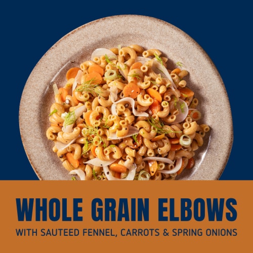 Barilla Whole Grain Elbows Macaroni Non-GMO and Kosher Pasta Perspective: left