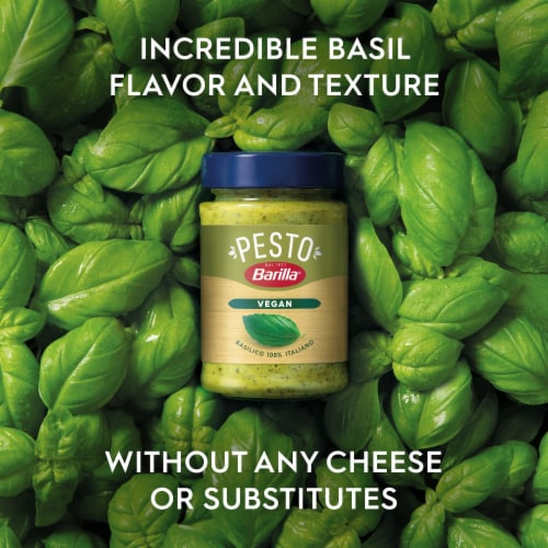 Barilla Vegan Pesto Pasta Sauce and Spread Perspective: left