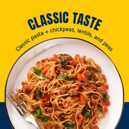 Barilla Protein+ (Plus) Angel Hair Pasta Non-GMO and Kosher Certified Plant Based Protein Pasta Perspective: left