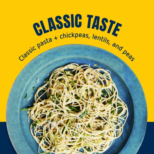 Barilla Protein+ Plus Thin Spaghetti Non-GMO & Plant-Based Pasta Perspective: left