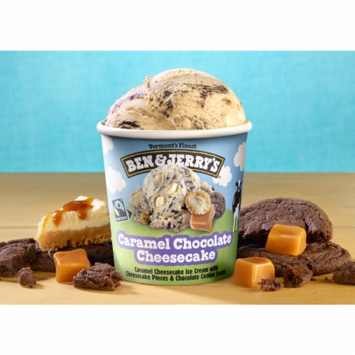 Ben & Jerry's Caramel Chocolate Cheesecake Perspective: left