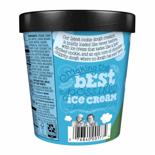 Ben & Jerry's Chocolate Chip Cookie Dough Core Ice Cream Perspective: left