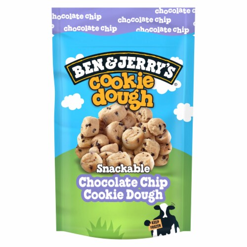Ben & Jerry's Cookie Dough Chunks Chocolate Chip Perspective: left