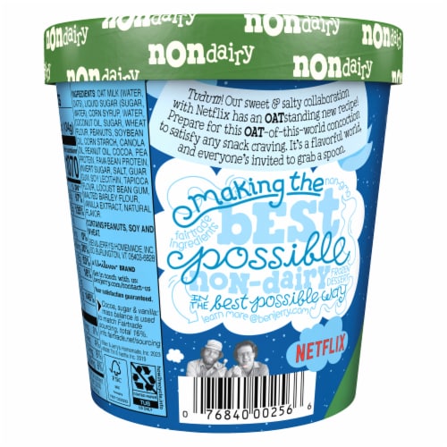 Ben & Jerry's Non-Dairy Netflix & Chilll’d™ Peanut Butter Frozen Dessert Perspective: left