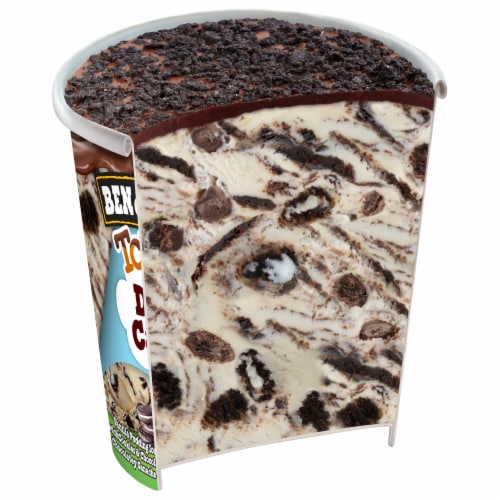 Ben & Jerry's Topped Dirt Cake Ice Cream Pint Perspective: left