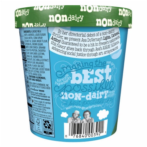 Ben & Jerry's Non-Dairy Lights! Caramel! Action!™ Vanilla Frozen Dessert Perspective: left
