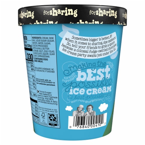 Ben & Jerry's Scoop-A-Palooza Chocolate & Fudge Swirl Ice Cream Perspective: left