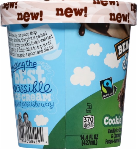 Ben & Jerry's® Cookie Vermont-ster Ice Cream Pint Perspective: left