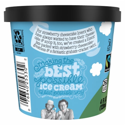 Ben & Jerry's Strawberry Cheesecake Ice Cream Perspective: left