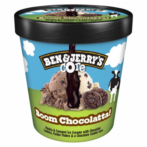 Ben & Jerry's Boom Chocolatta!™ Cookie Core Ice Cream Perspective: left