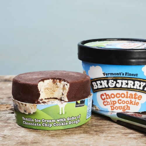 Ben & Jerry's® Chocolate Chip Cookie Dough Pint Slices Ice Cream Bars Perspective: left
