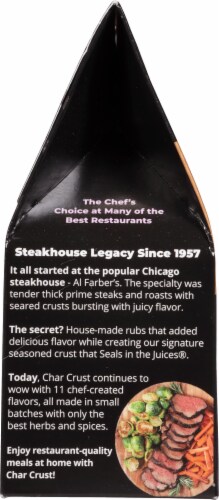 Char Crust® Roasted Garlic Peppercorn Meat and Fish Dry Rub Seasoning Perspective: left