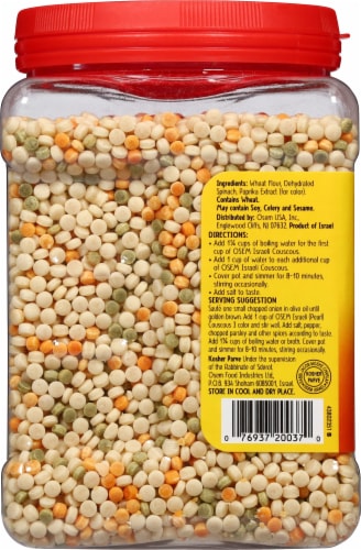 Osem Israeli Tri-Color Pearl Couscous Perspective: left