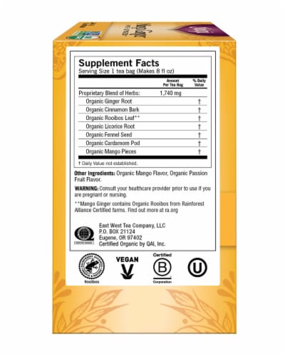 Yogi® Mango Ginger Tea Bags Perspective: left