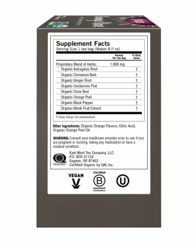 Yogi Orange Clove Organic Herbal Tea Bags Perspective: left