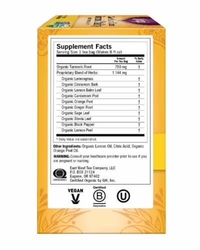 Yogi® Sweet Ginger Citrus Turmeric Vitality Tea Perspective: left