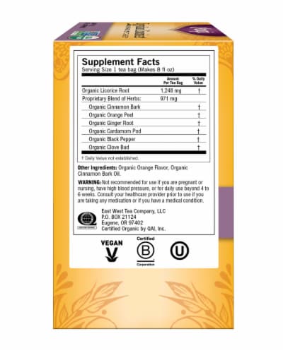 Yogi® Caffeine Free Egyptian Licorice Tea Bags Perspective: left
