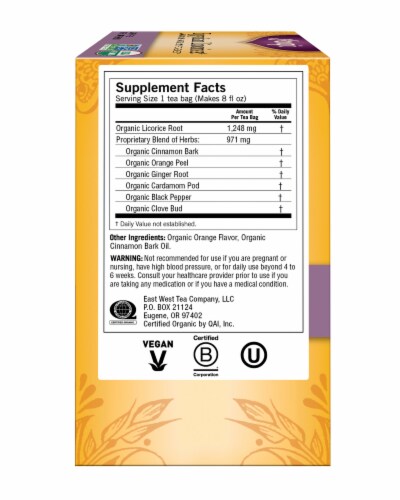 Yogi® Caffeine Free Egyptian Licorice Tea Bags Perspective: left