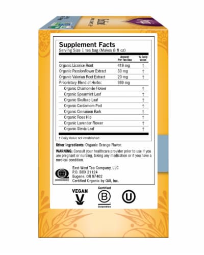 Yogi Bedtime Caffeine Free Tea Bags Perspective: left