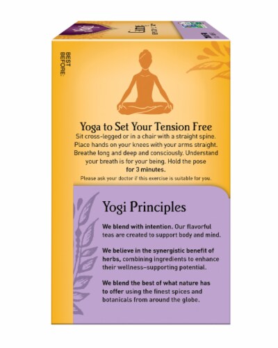 Yogi Organic Calming Caffeine Free Tea Bags Perspective: left