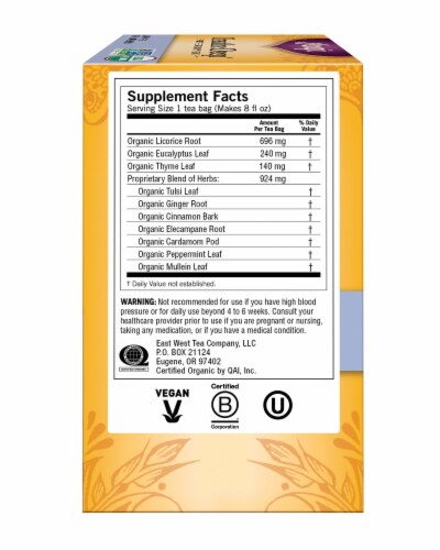 Yogi Breathe Deep Caffeine Free Tea Bags Perspective: left